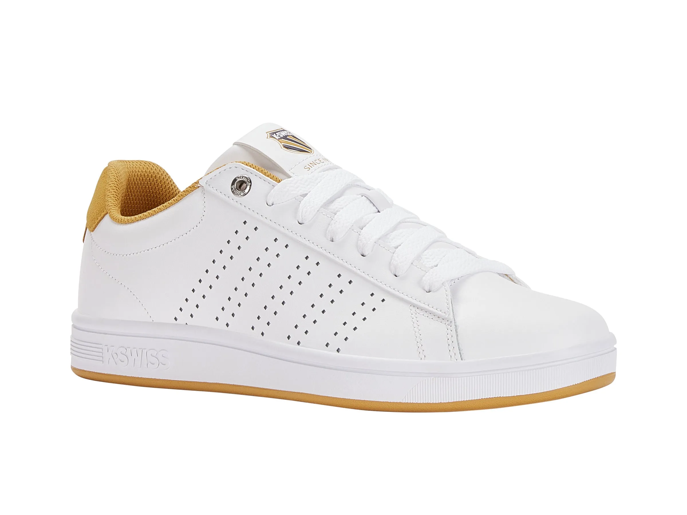 08449-184-M | COURT CASPER III | WHITE/HONEY GOLD/NAVY