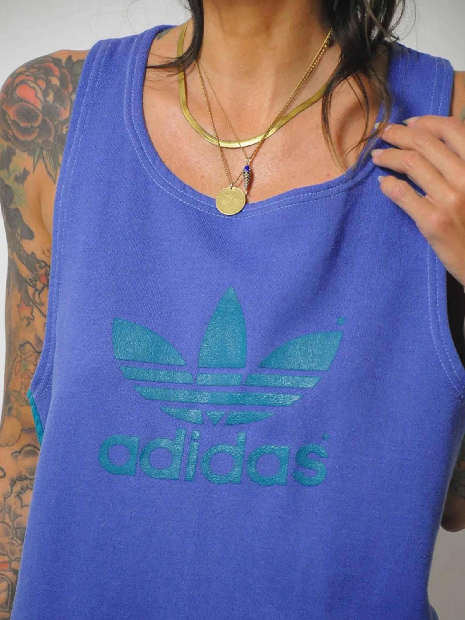 1980's Adidas Trefoil Sweatshirt Tank