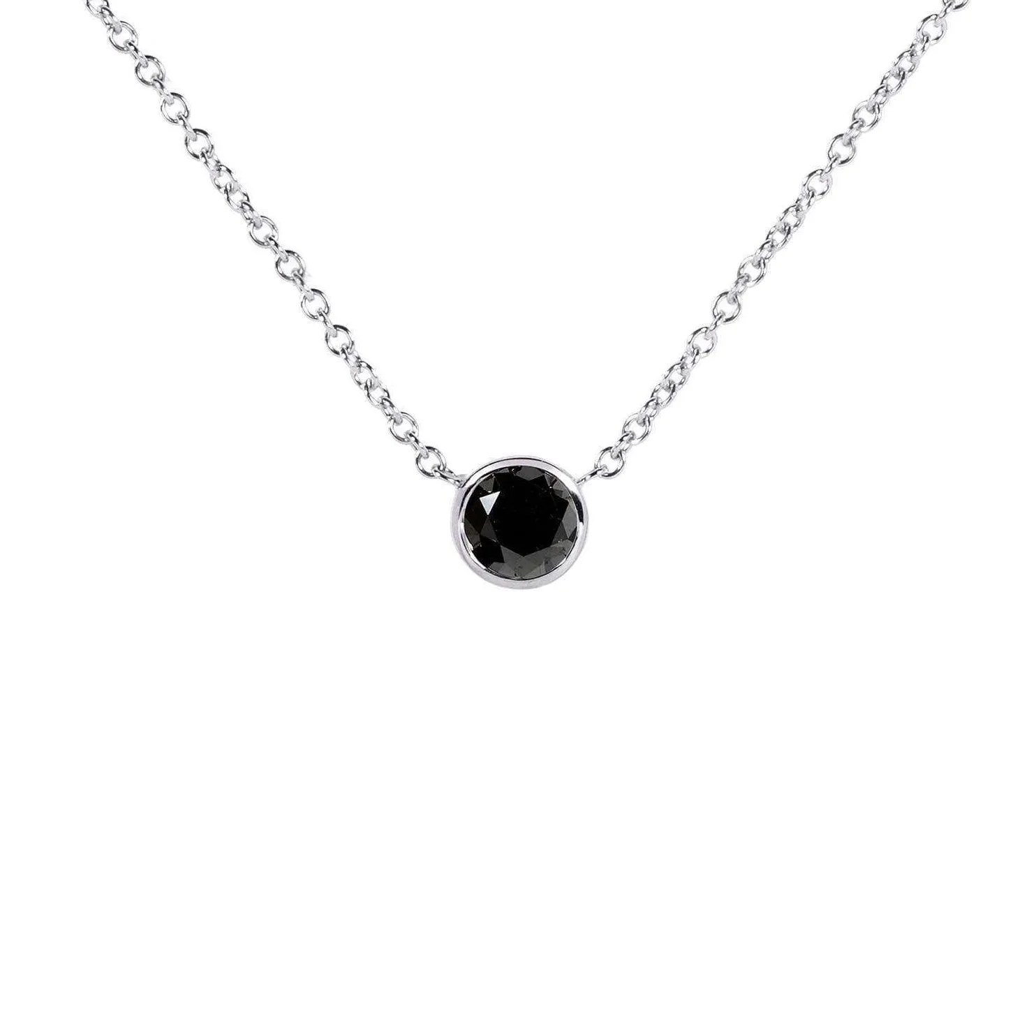 1ct Black Diamond Bezel