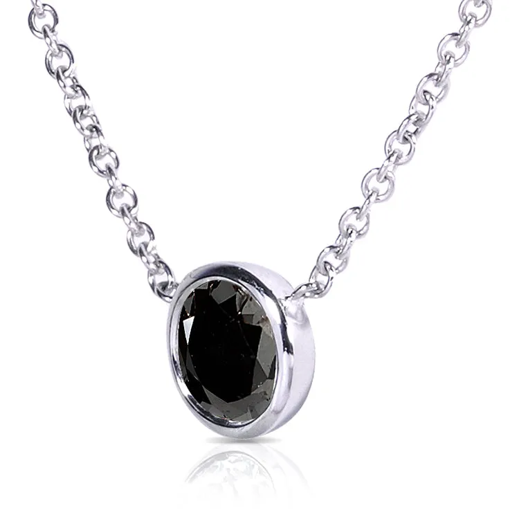 1ct Black Diamond Bezel