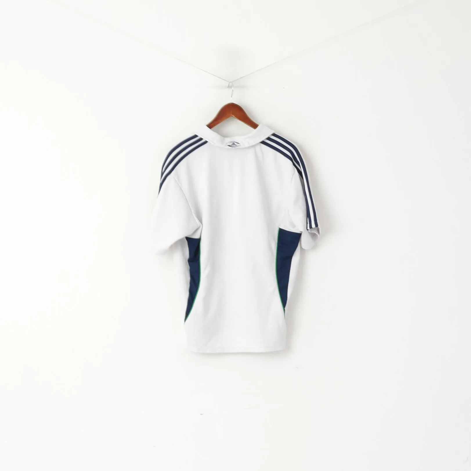 Adidas IRB Men M Polo Shirt White 2007 Rugby World Cup France Vintage Top