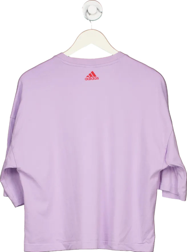 Adidas Lilac Graphic T-Shirt UK 12-14