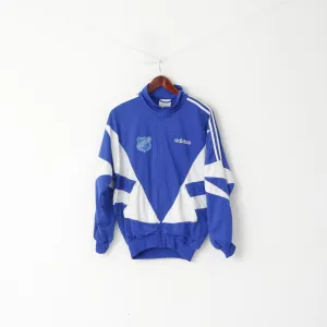 Adidas Men D4 166 S Sweatshirt Blue Vintage Kleive Full Zipper Tracksuit Top