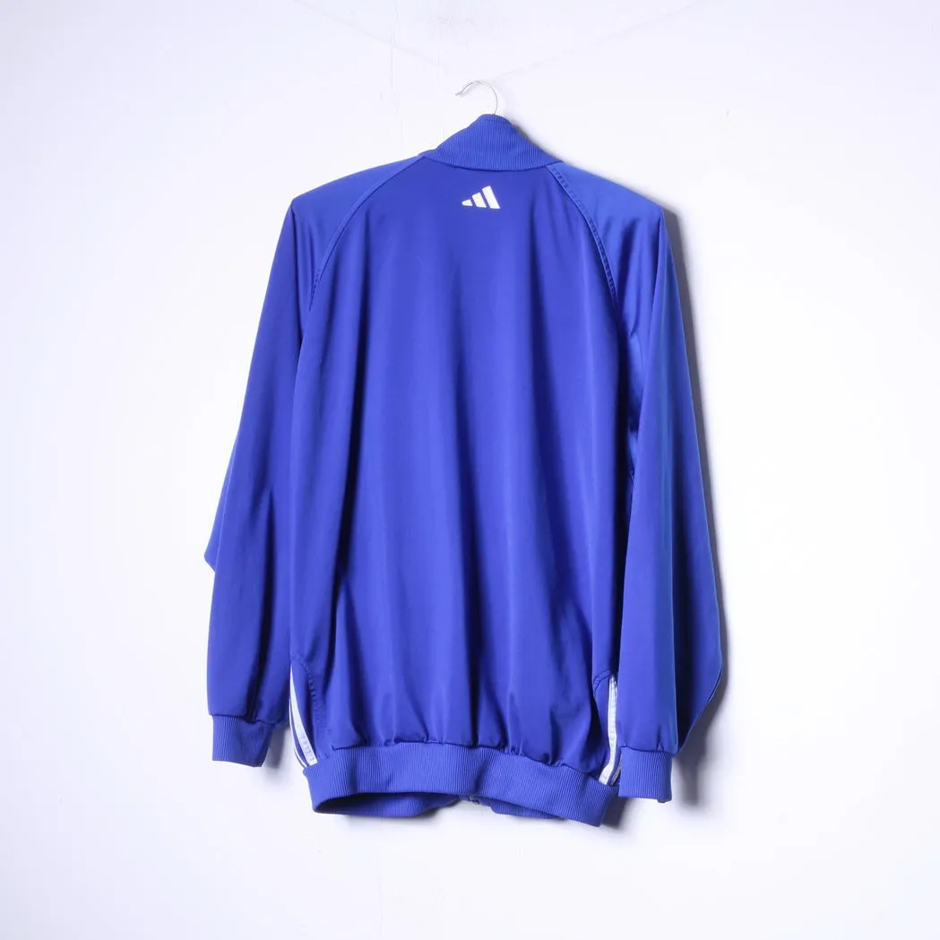 Adidas Mens 42/44 XL Sweatshirt Full Zipper Navy Sportswear Top