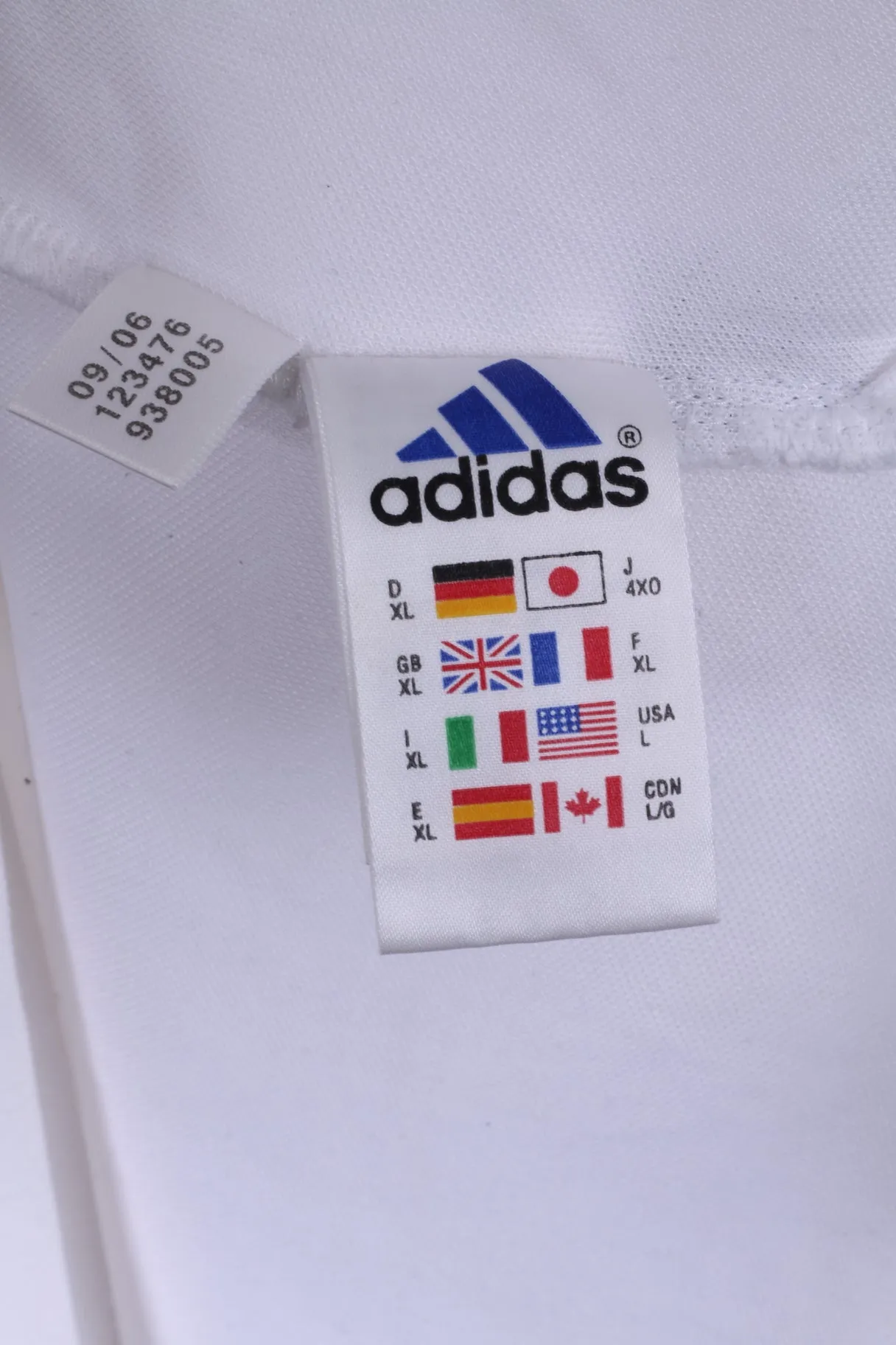 Adidas Mens XL Polo Shirt White Climalite Stretch Cotton Hole in 1 gang