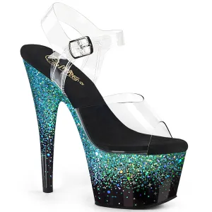 ADORE-708SS Turquoise Gradient Platform Exotic Dancer Shoes