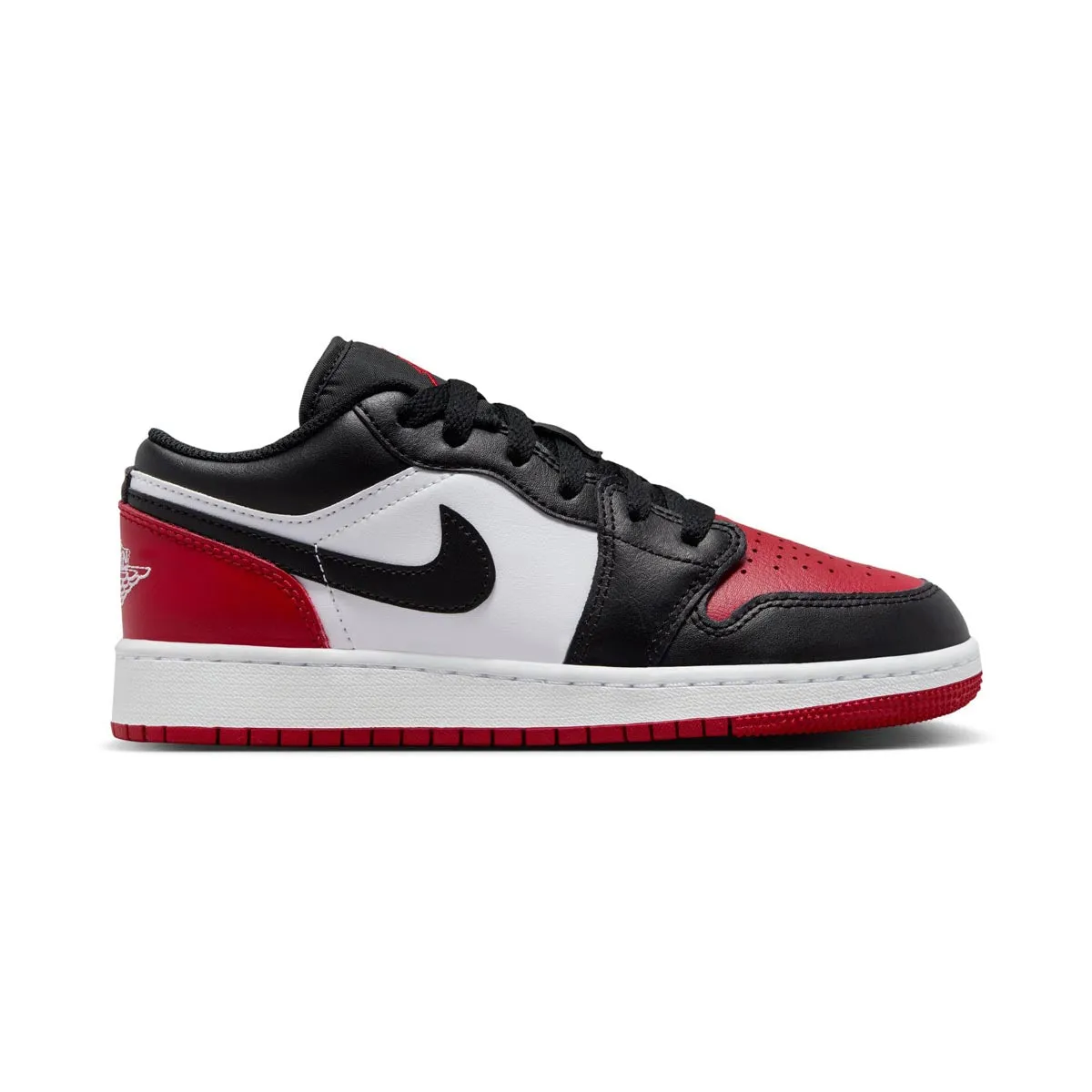 Air Jordan 1 Low 'Bred Toe 2.0' Big Kids' Shoes