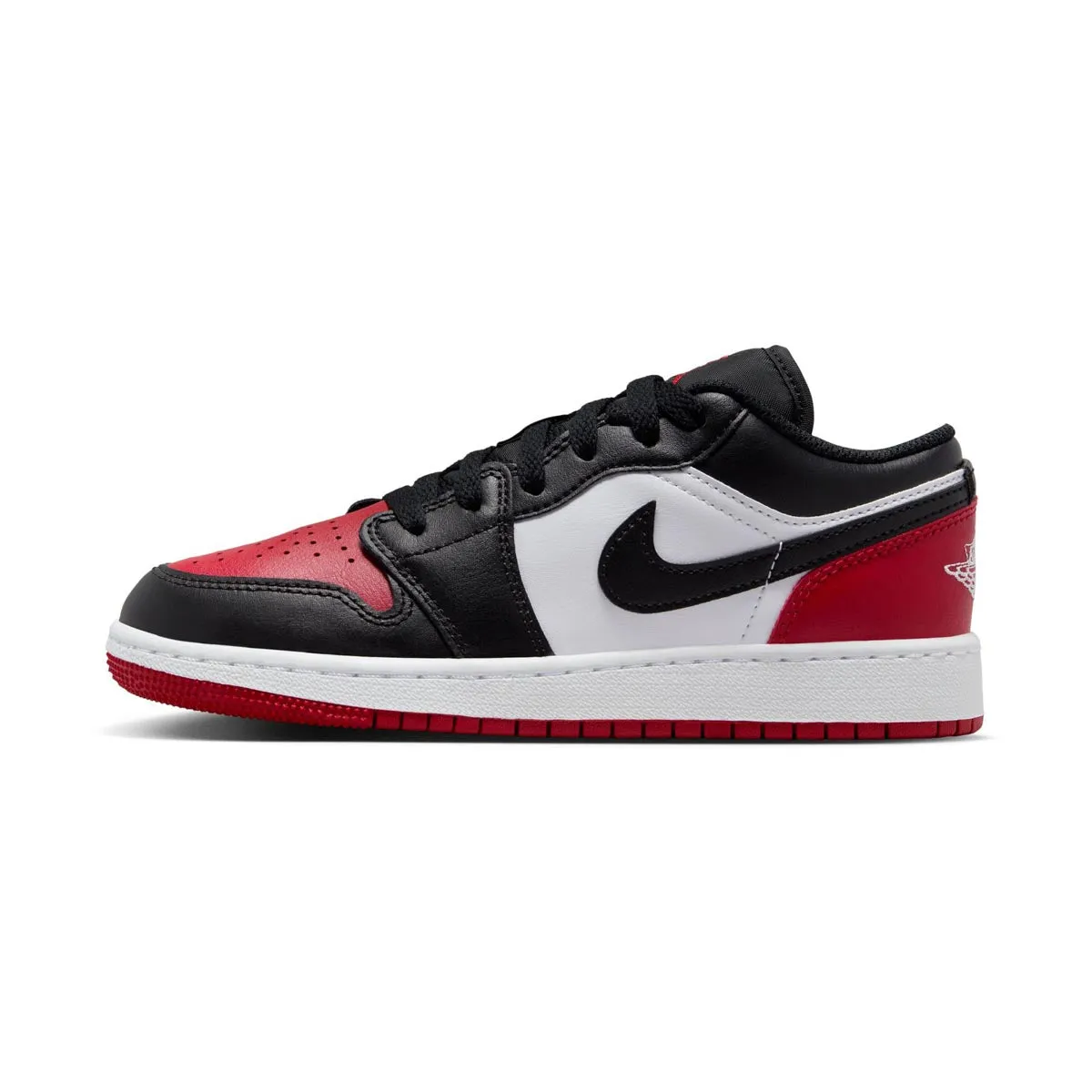 Air Jordan 1 Low 'Bred Toe 2.0' Big Kids' Shoes