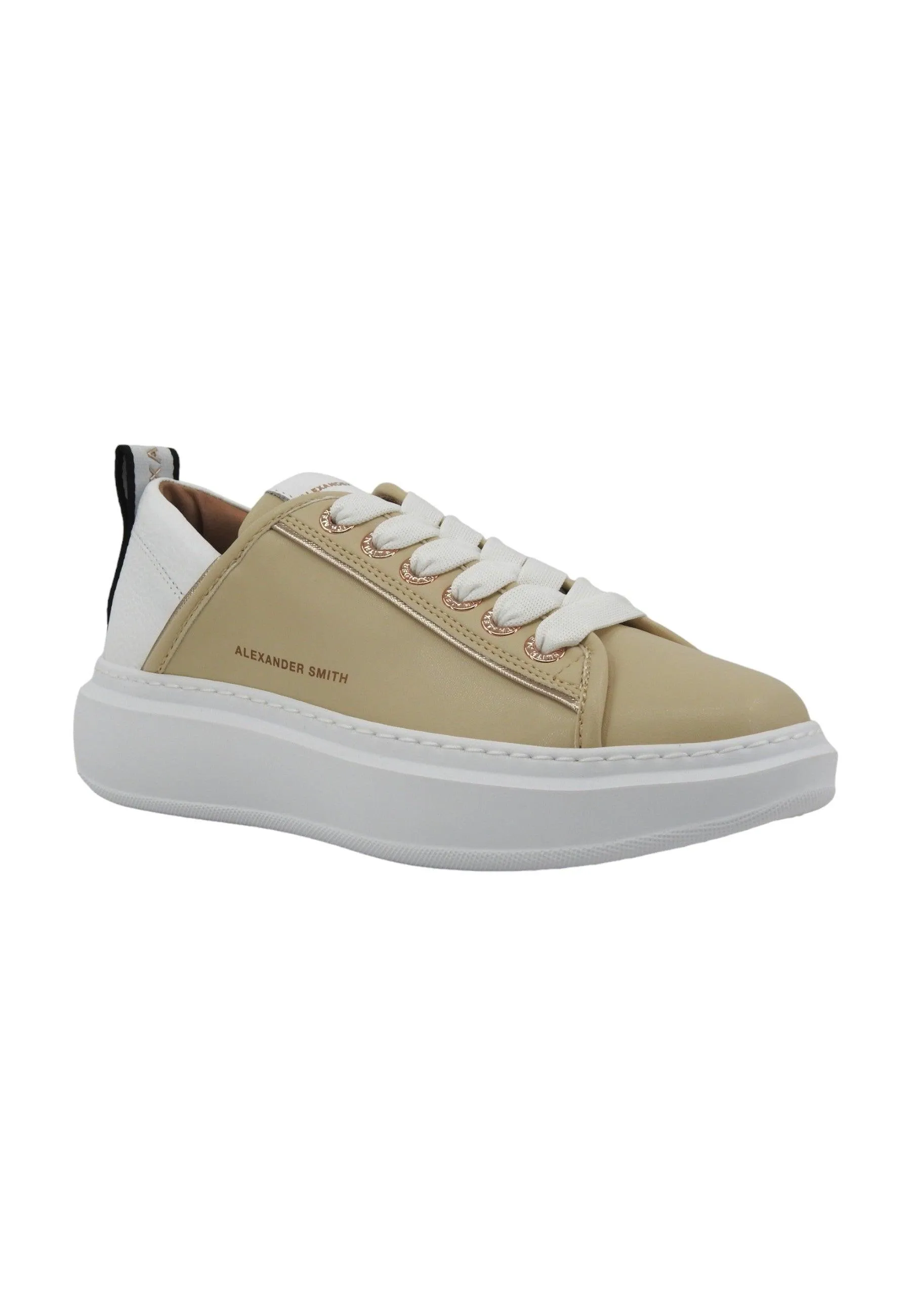 ALEXANDER SMITH Wembley Sneaker Donna Beige White WYW0003