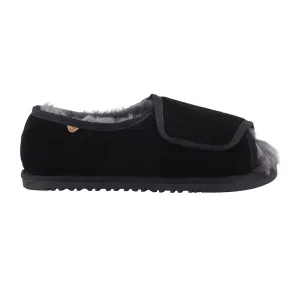 APMA Open Toe Wrap Wide Slip On Slippers