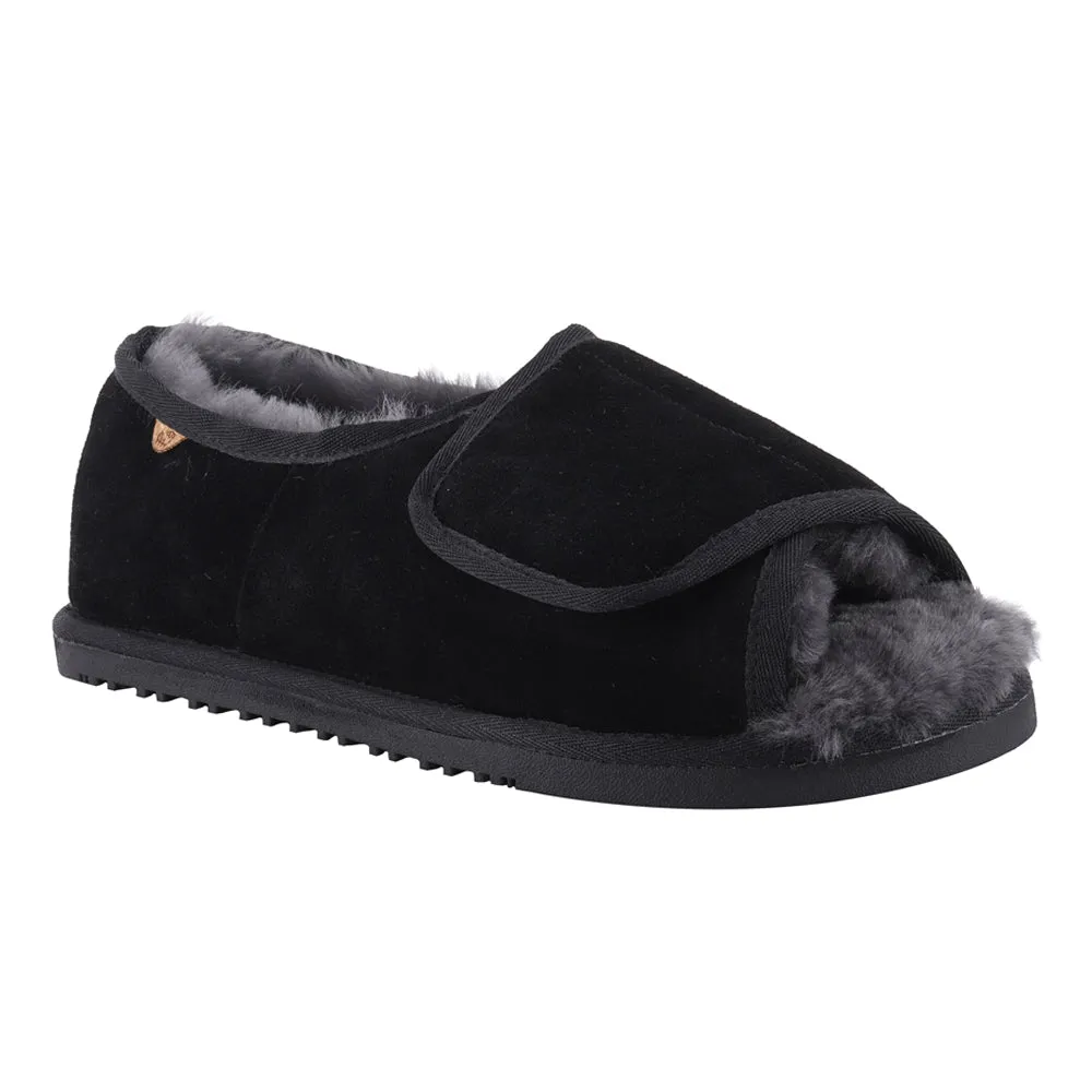 APMA Open Toe Wrap Wide Slip On Slippers