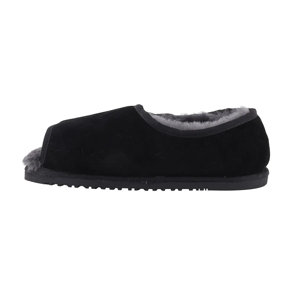 APMA Open Toe Wrap Wide Slip On Slippers