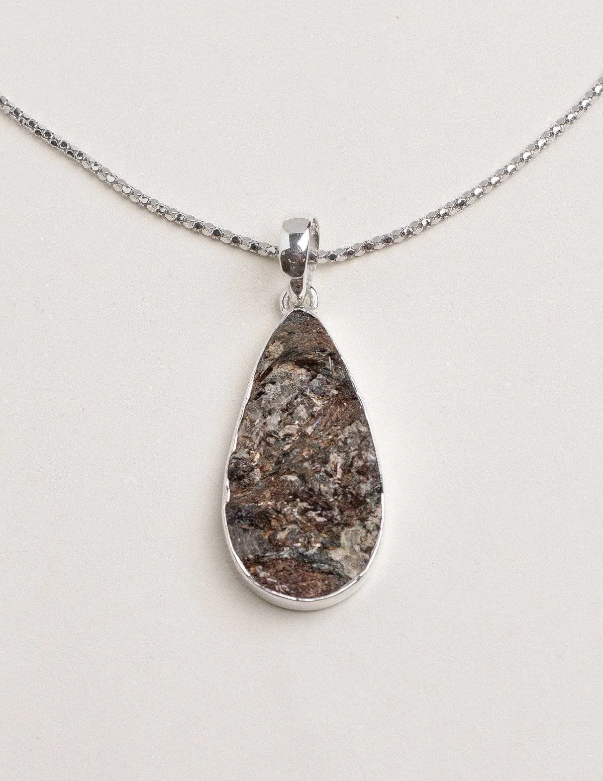 Astrophyllite Teardrop Pendant Necklace