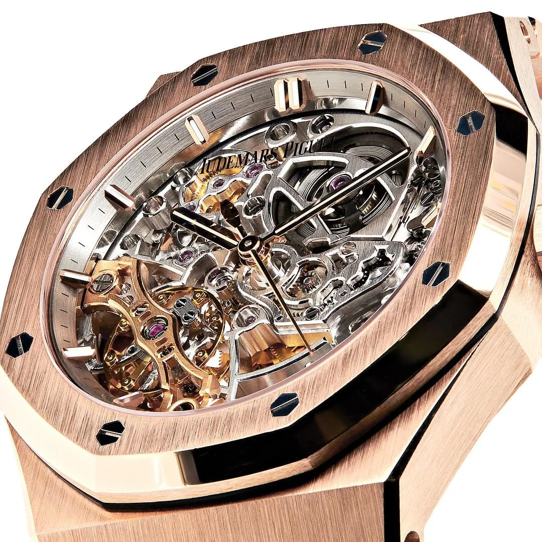 Audemars Piguet Royal Oak 15467OR.OO.1256OR.01 Double Balance Wheel Openworked Rose Gold