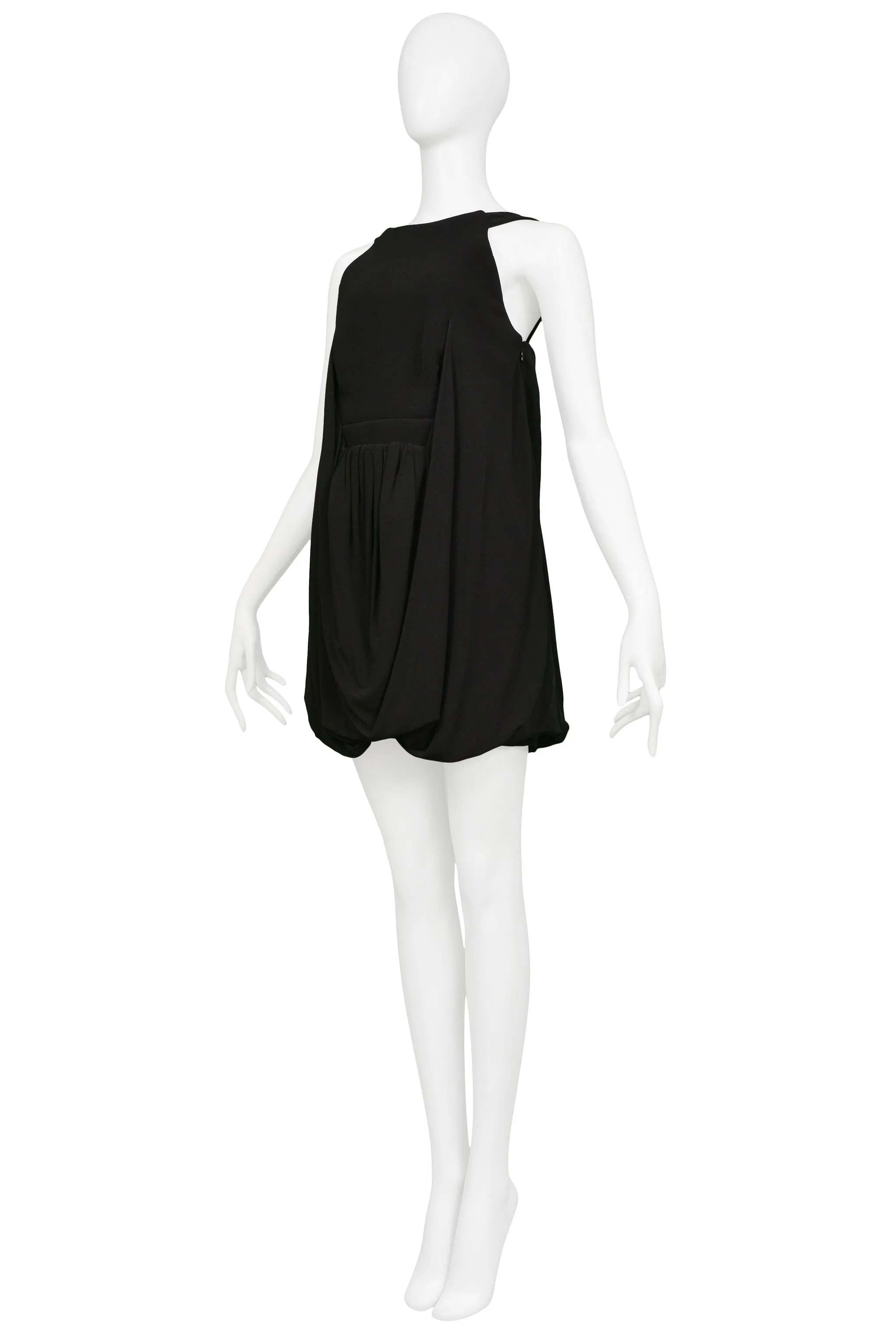 BALENCIAGA BLACK COCKTAIL MINI DRESS 2007