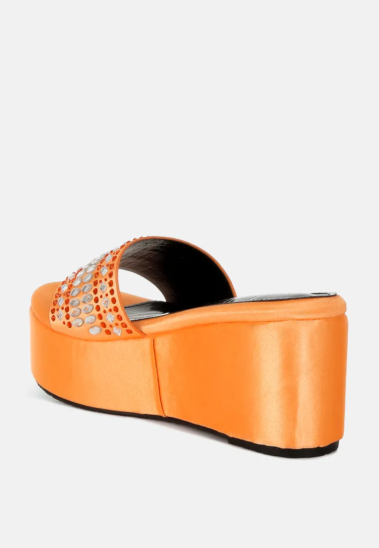 Batanga Diamante & Rhinestone Detail Stylish Flatforms