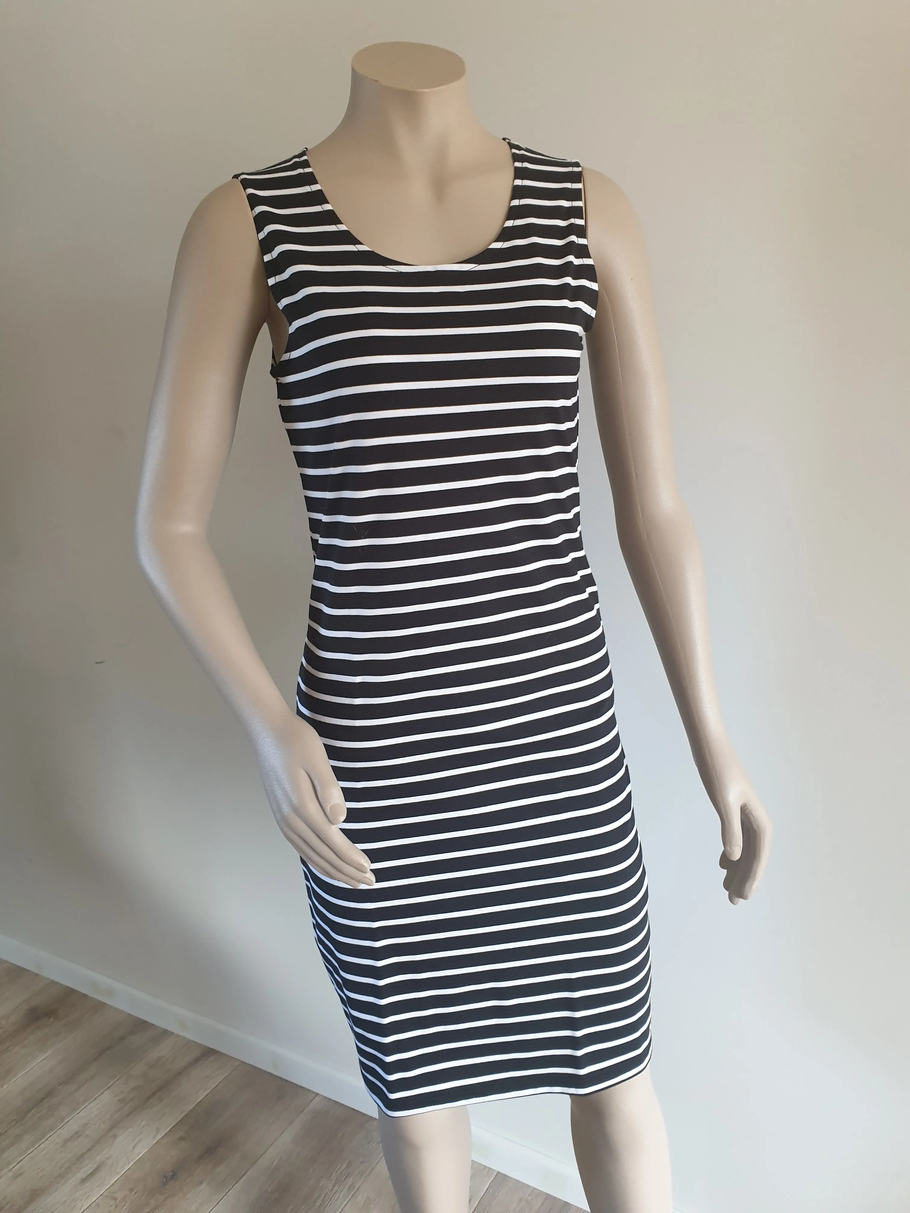 Black & White Stripe Singlet Dress