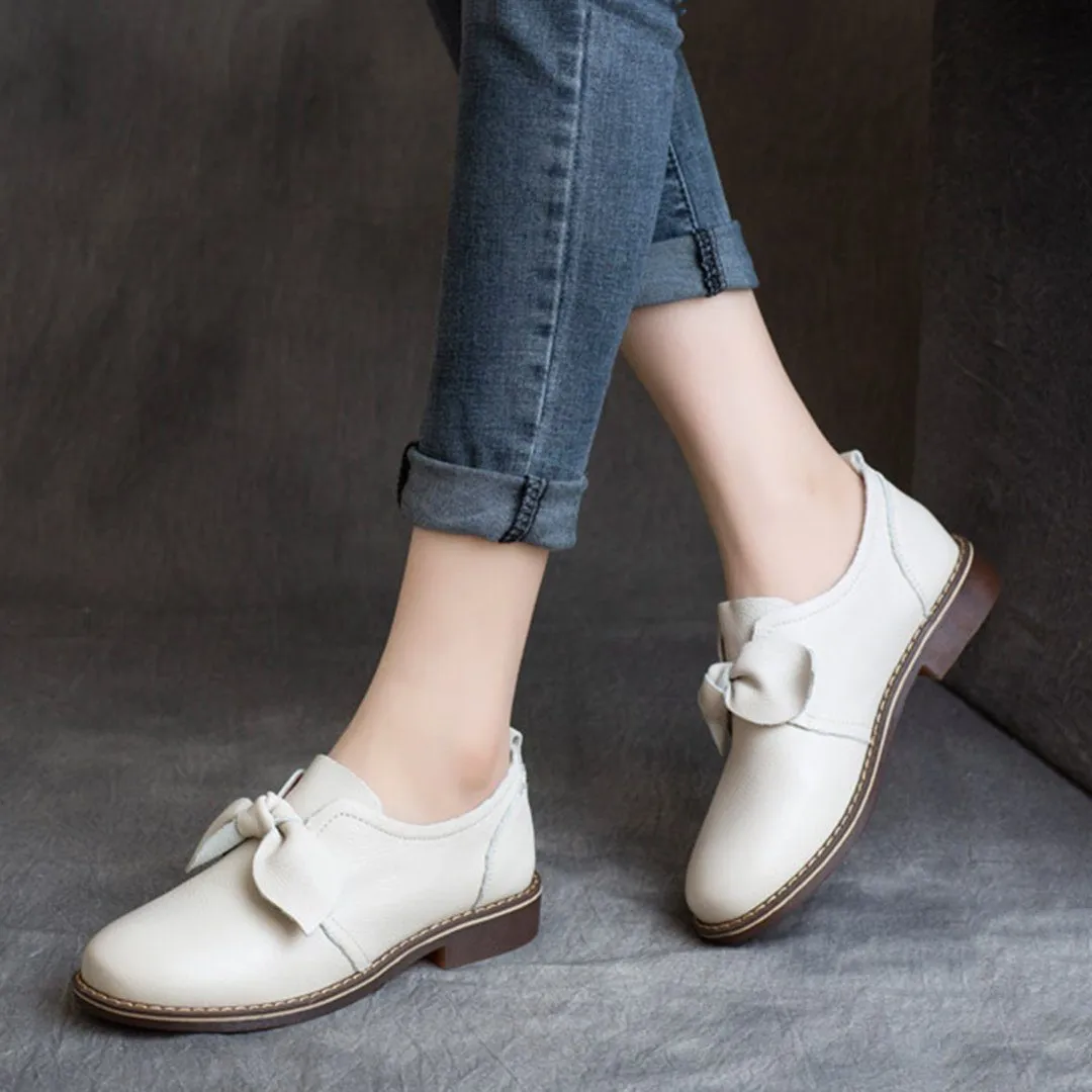 Bow-Knot British Style Flats Shoes for Women