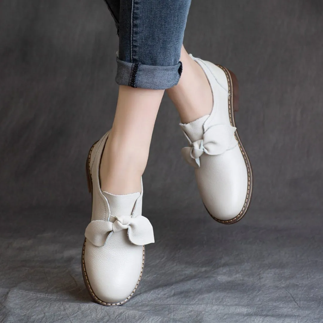 Bow-Knot British Style Flats Shoes for Women