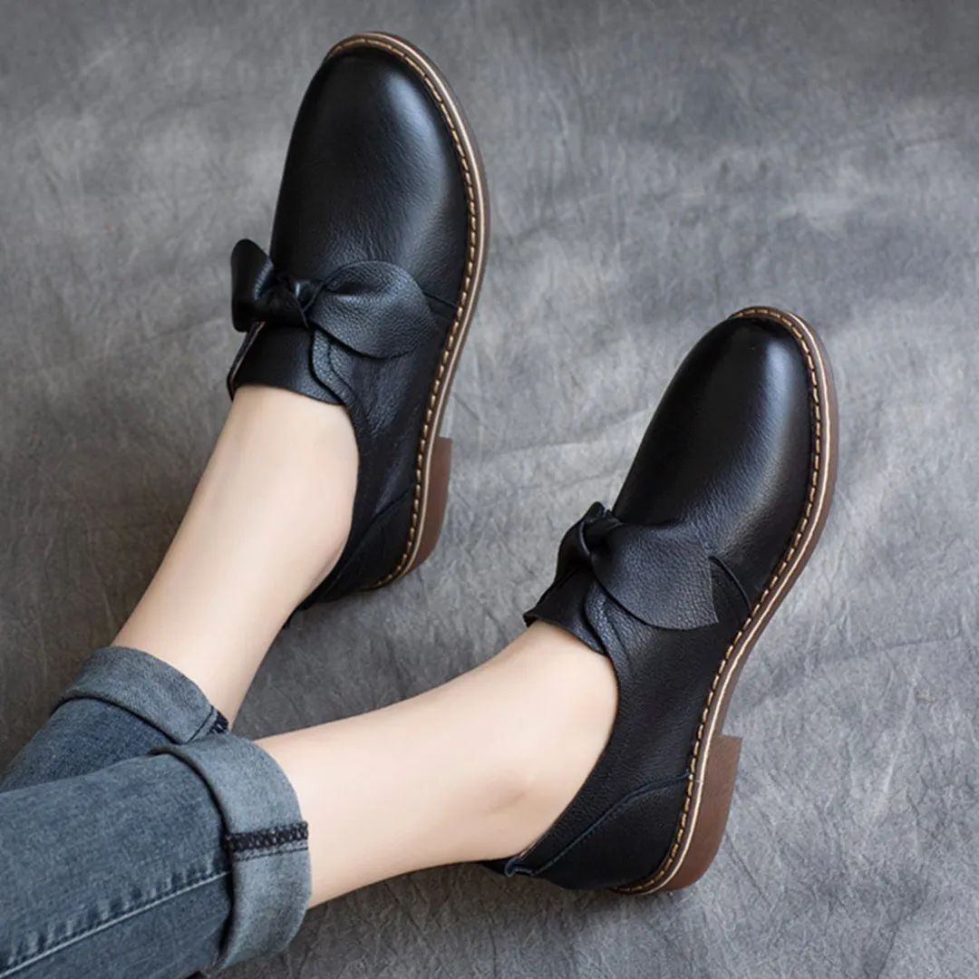 Bow-Knot British Style Flats Shoes for Women