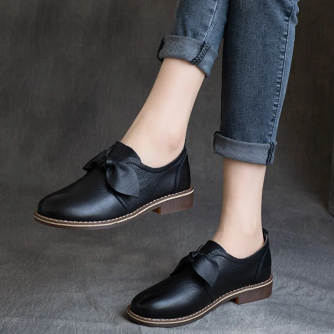 Bow-Knot British Style Flats Shoes for Women