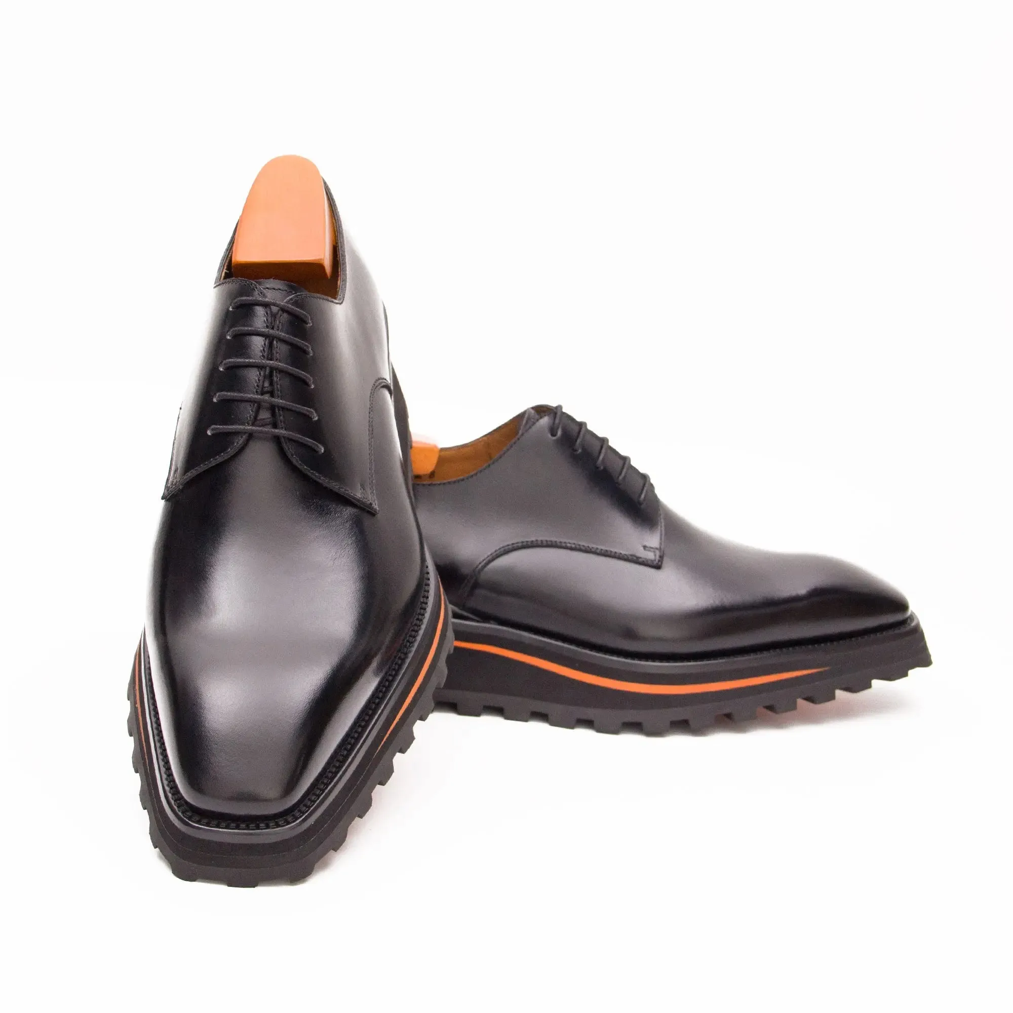 Calf leather business dress derby shoes