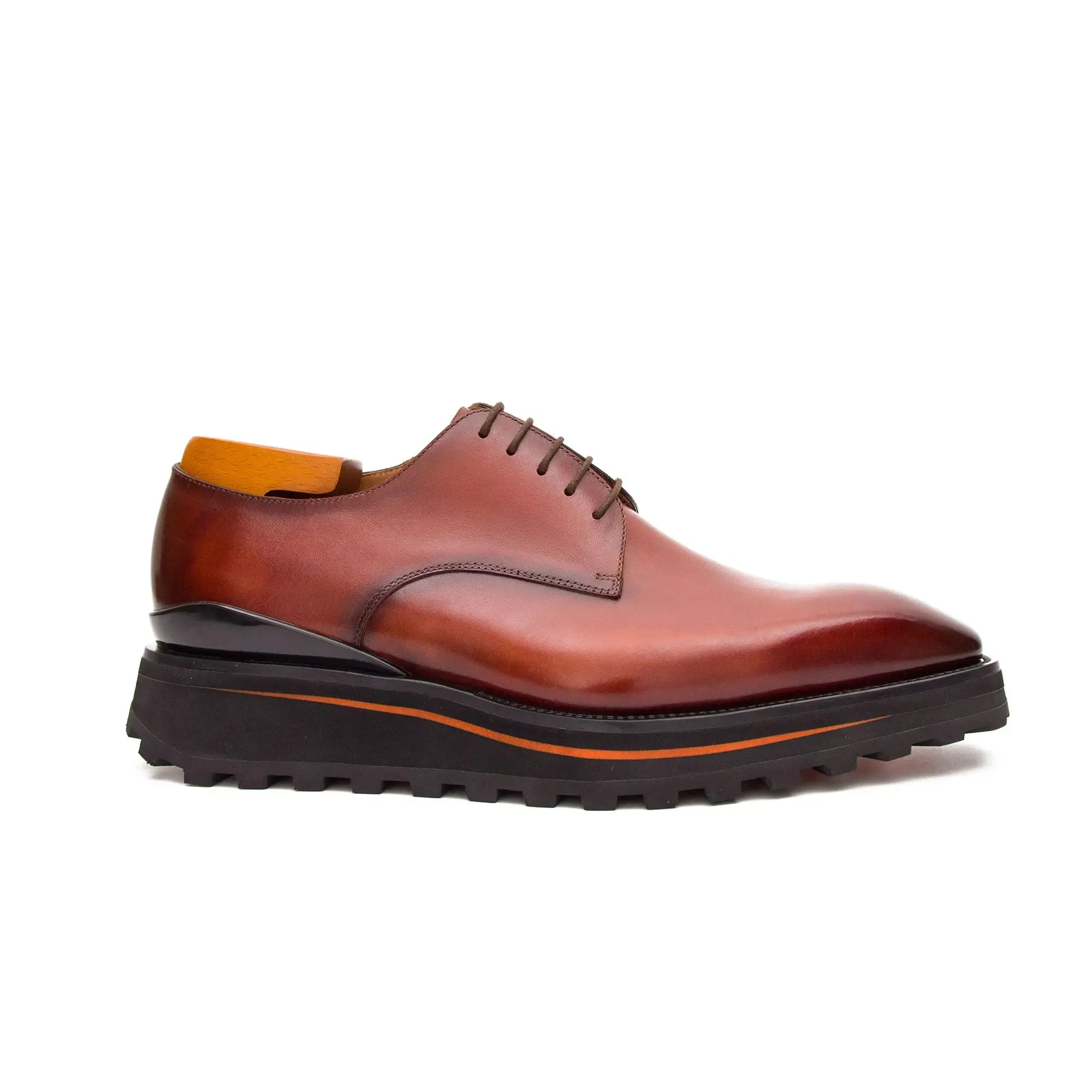 Calf leather business dress derby shoes