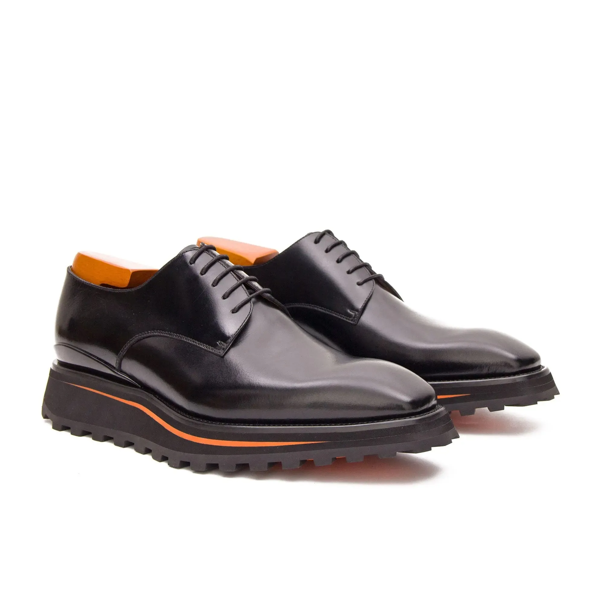 Calf leather business dress derby shoes