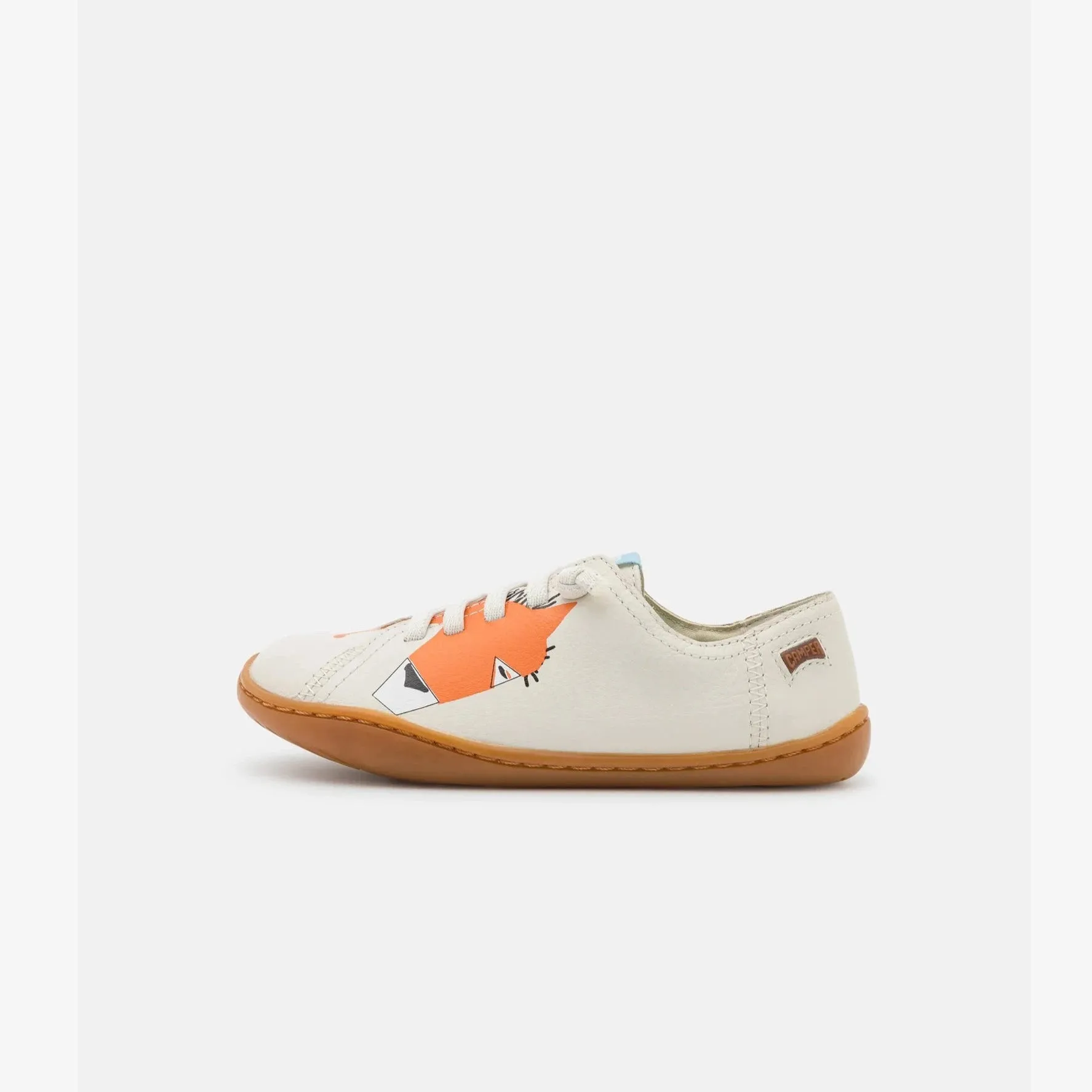 Camper Kids TWINS "A Horse" Printed Leather Sneakers