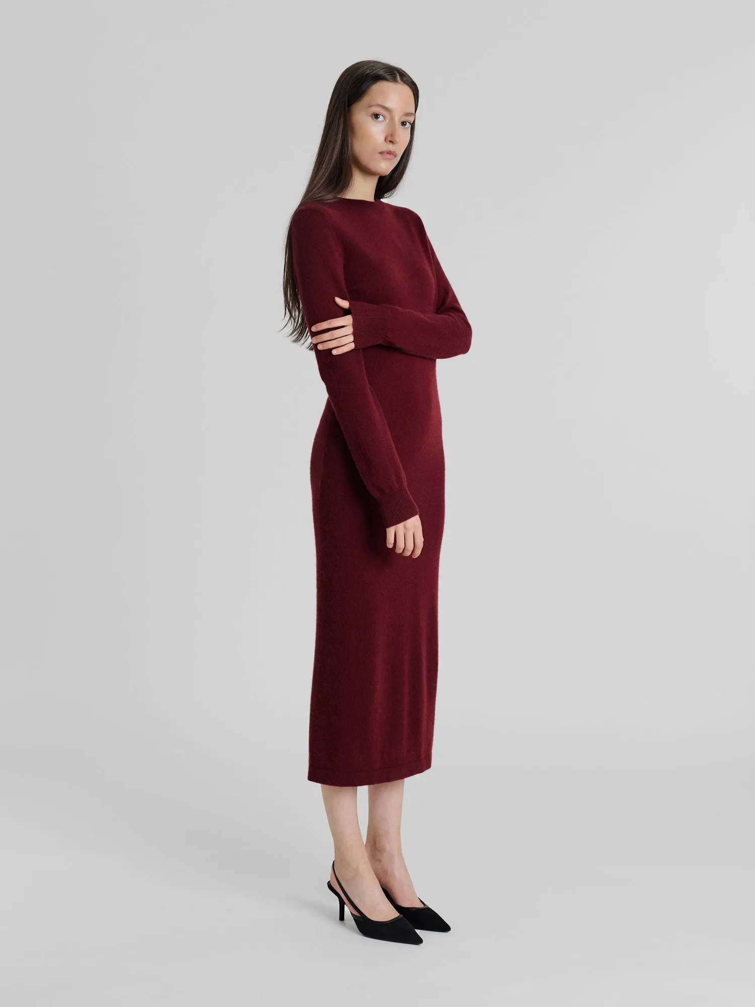 Cashmere dress "Hedvig" - Bordeaux