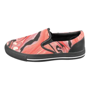 Coral Swirl Slip-on Canvas Women's Shoes