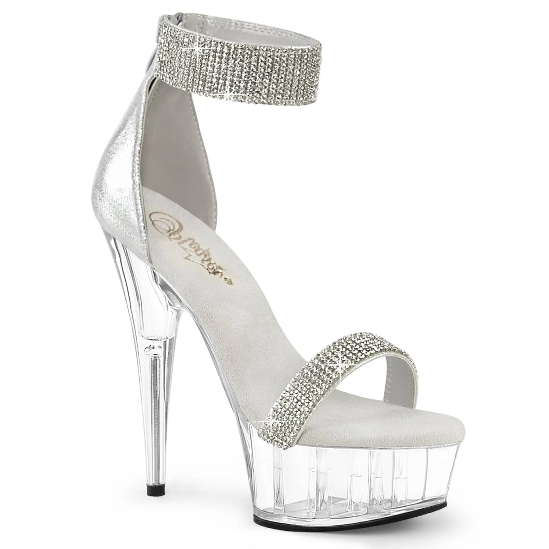 DELIGHT-641 Rhinestoned Close Back Sandal