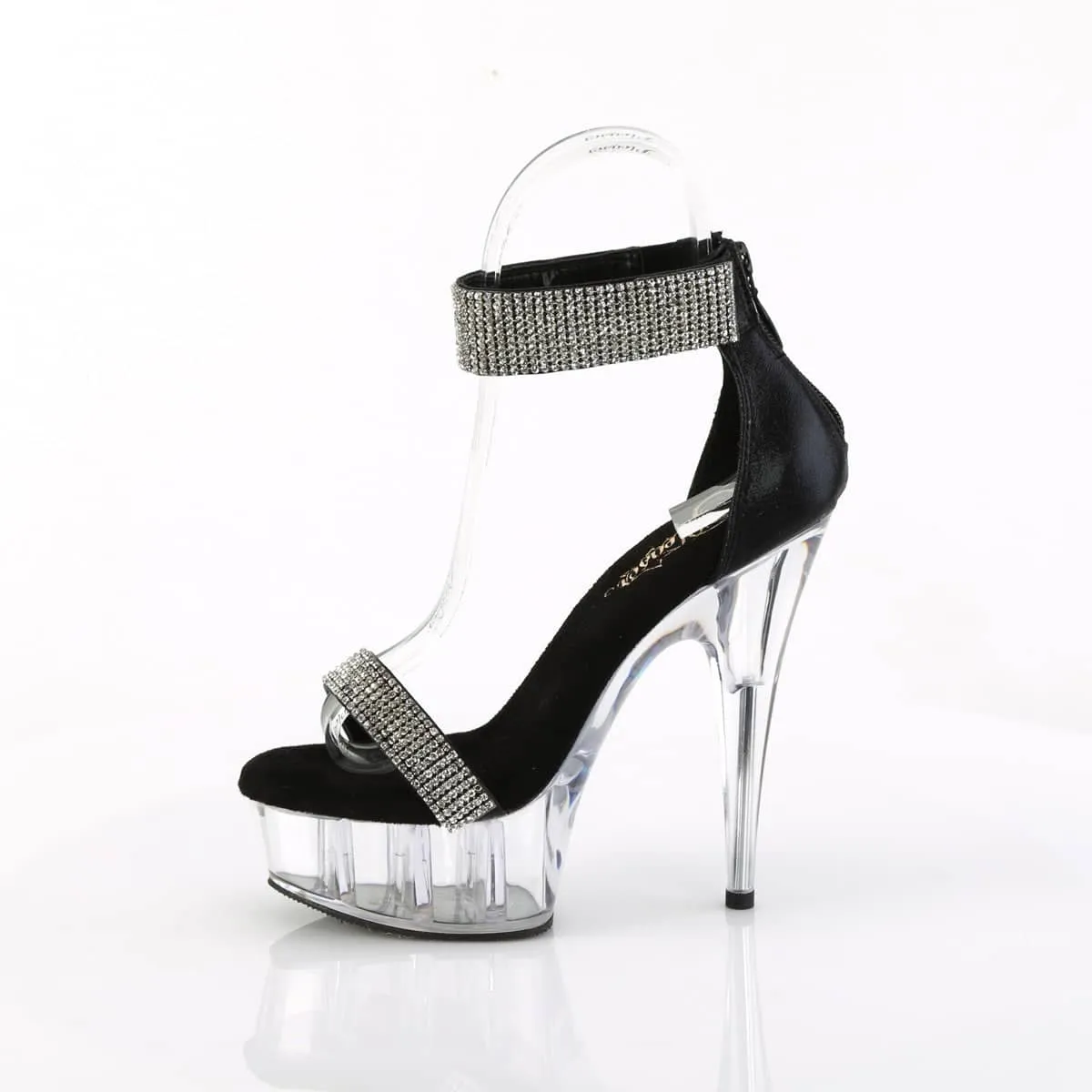 DELIGHT-641 Rhinestoned Close Back Sandal