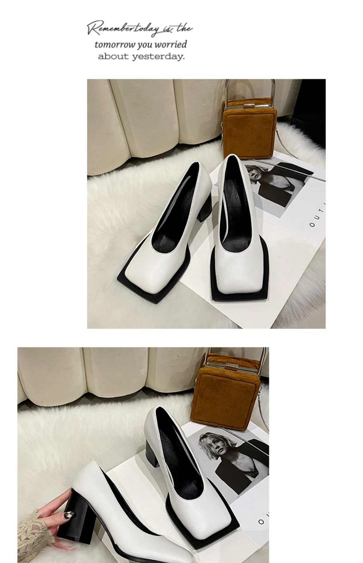 Dion-100 Square Toe High Heels