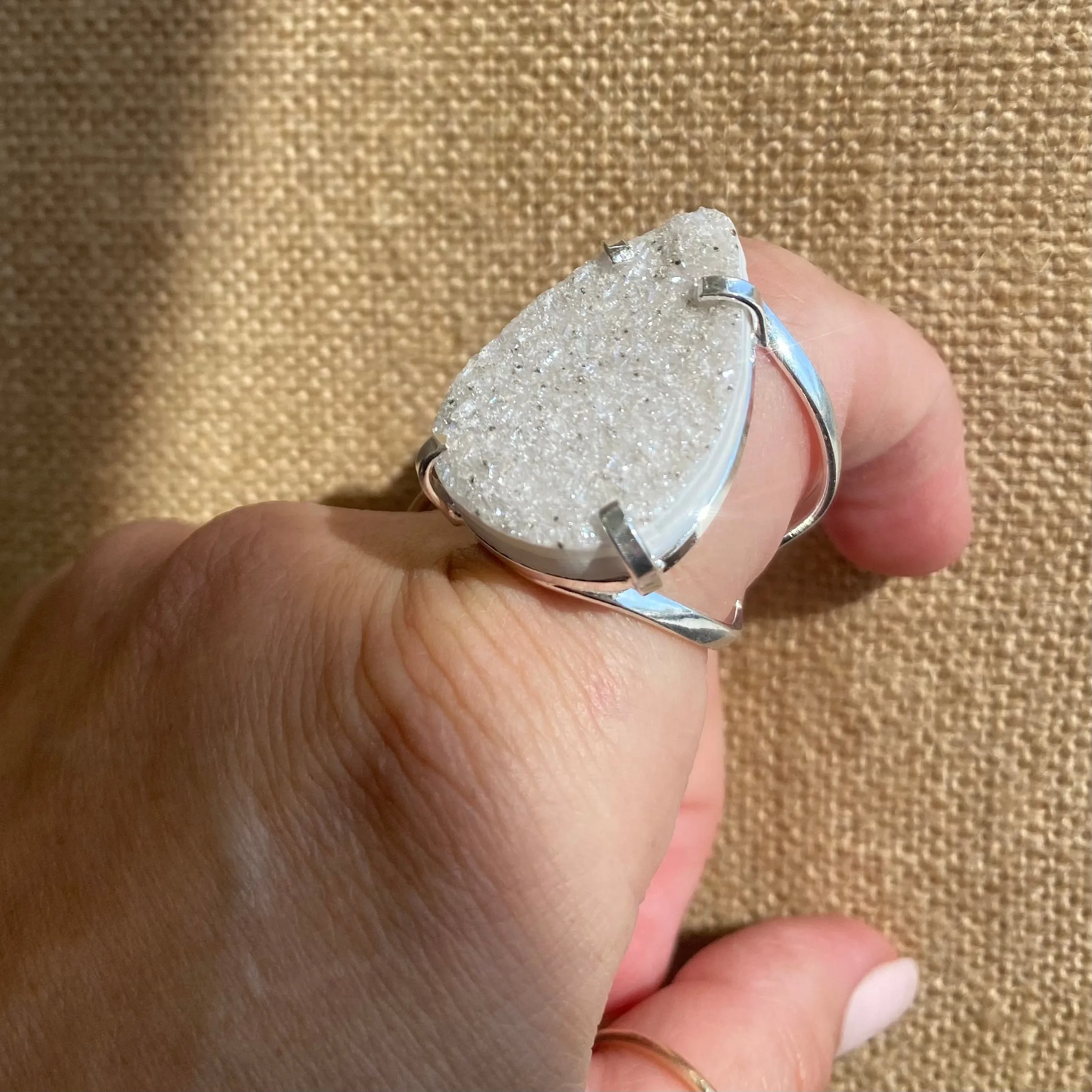 Druzy Teardrop Ring #44