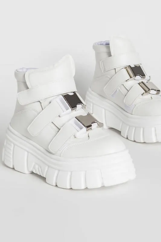 High Top Buckle Velcro Sneaker