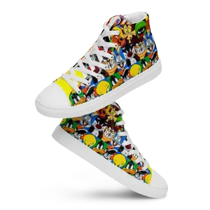 high top canvas shoes