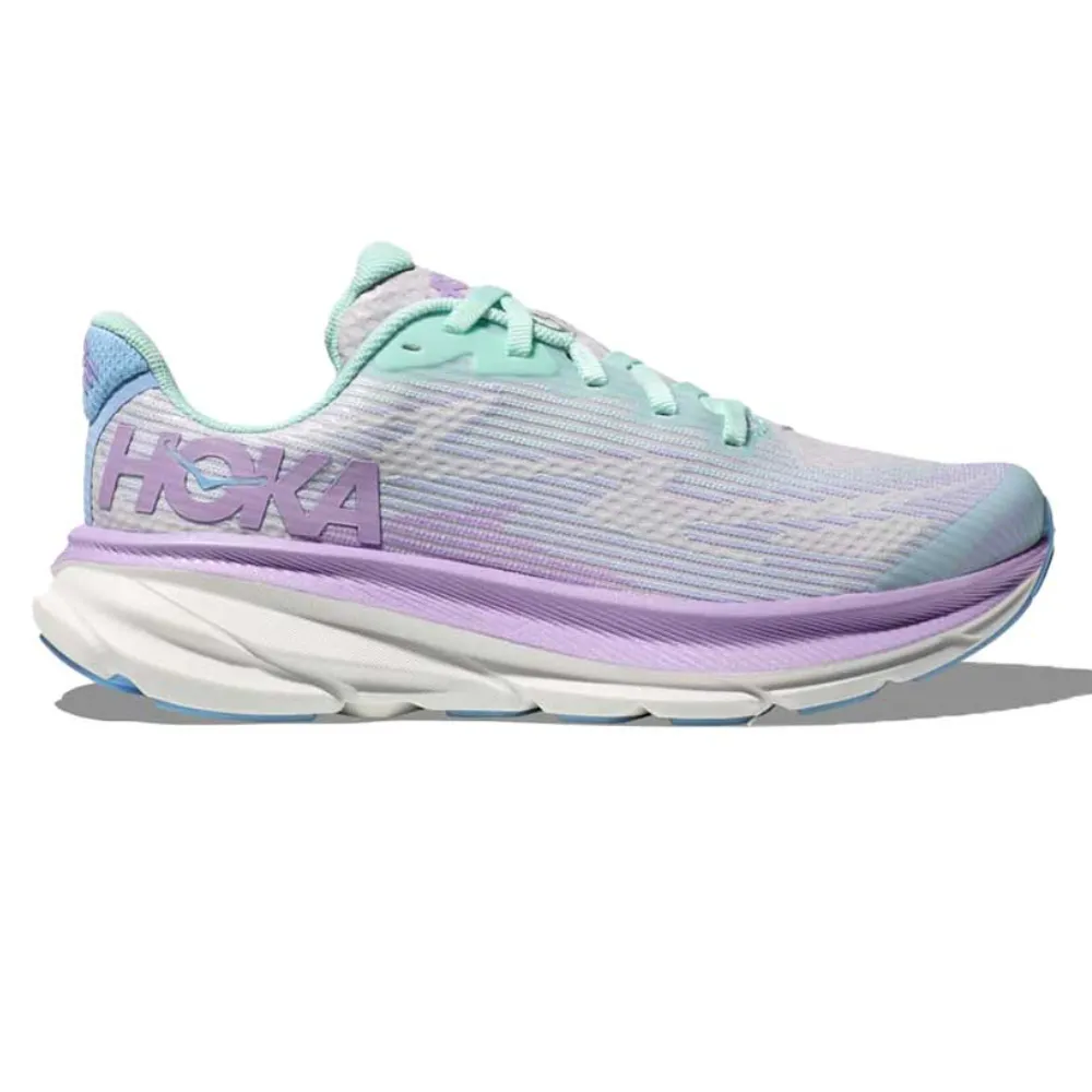 Hoka Grade School Girls Clifton 9 Sunlit Ocean / Lilac Mist