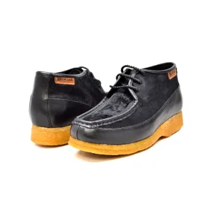 Knicks Black Leather and Pony Skin Combination Sneakers - Limited Edition