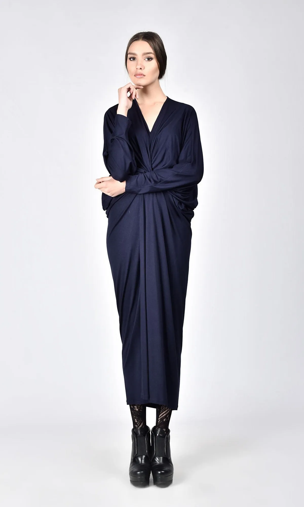 Maxi Kaftan Dress with Batwing Sleeves