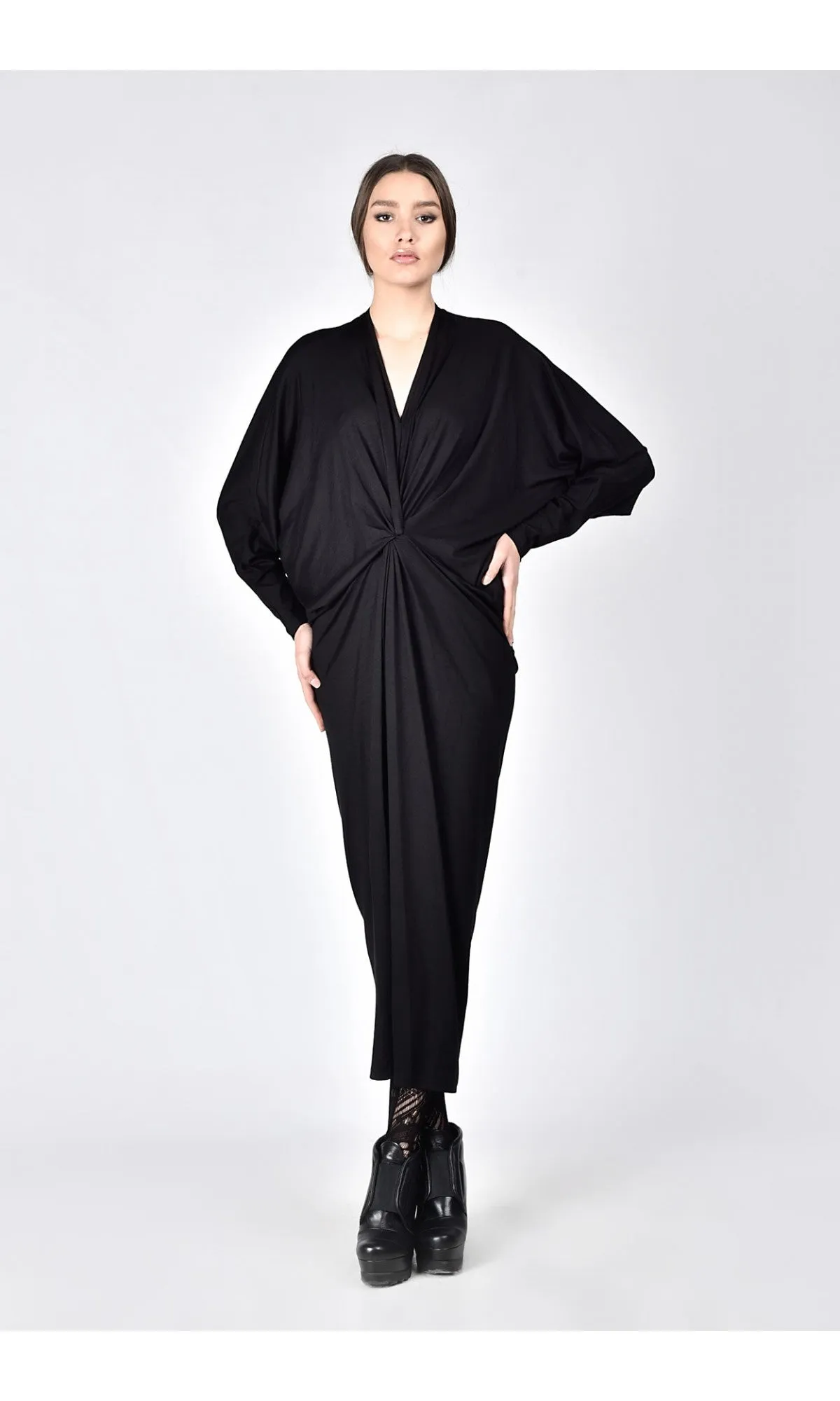 Maxi Kaftan Dress with Batwing Sleeves