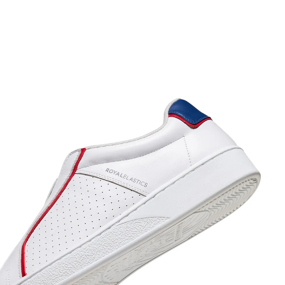 Men's Duca White Blue Red Leather Sneakers 06842-015