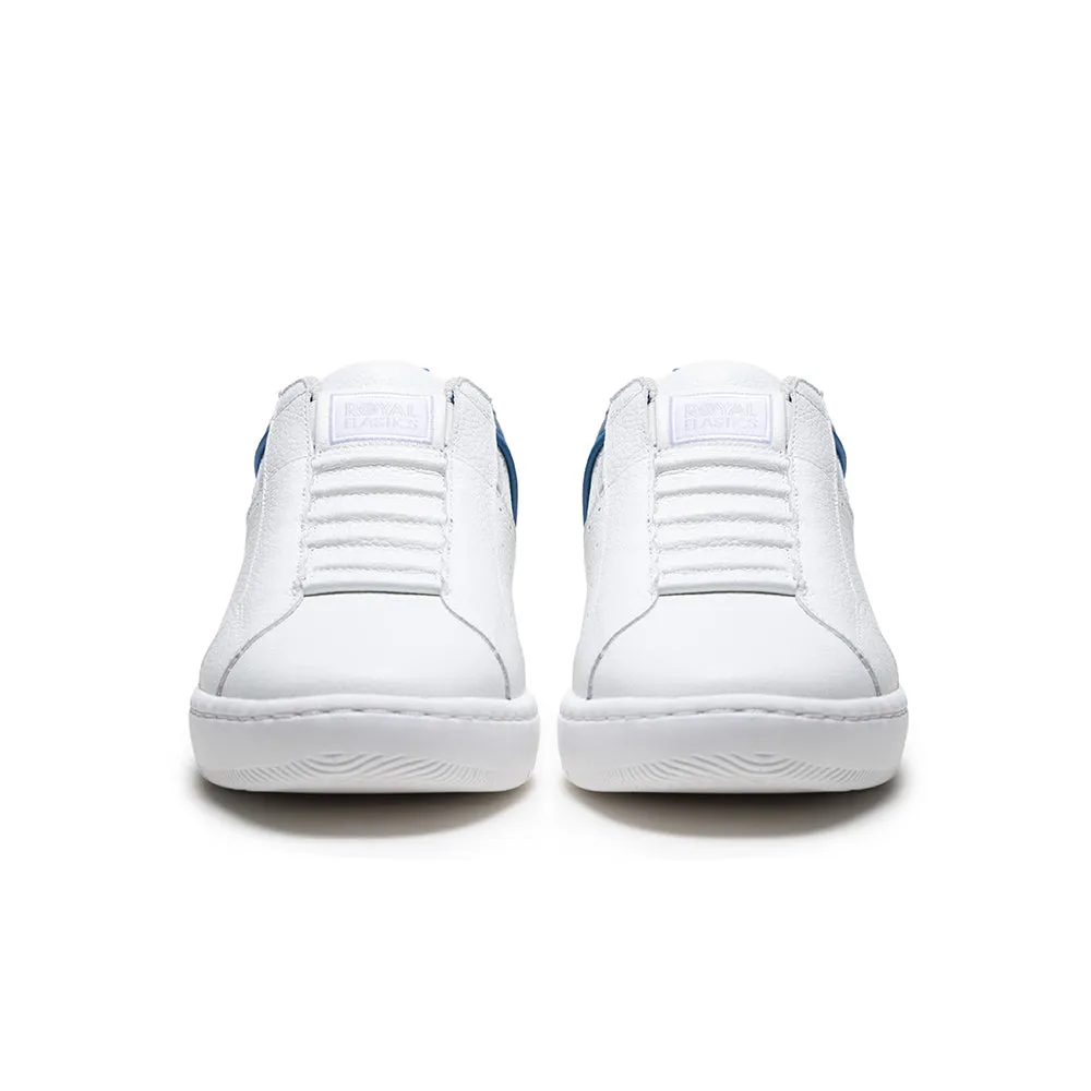 Men's Icon 2.0 White Blue Logo Leather Sneakers 06543-055