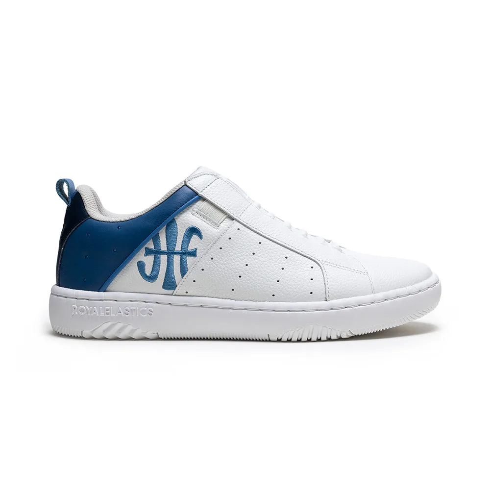 Men's Icon 2.0 White Blue Logo Leather Sneakers 06543-055