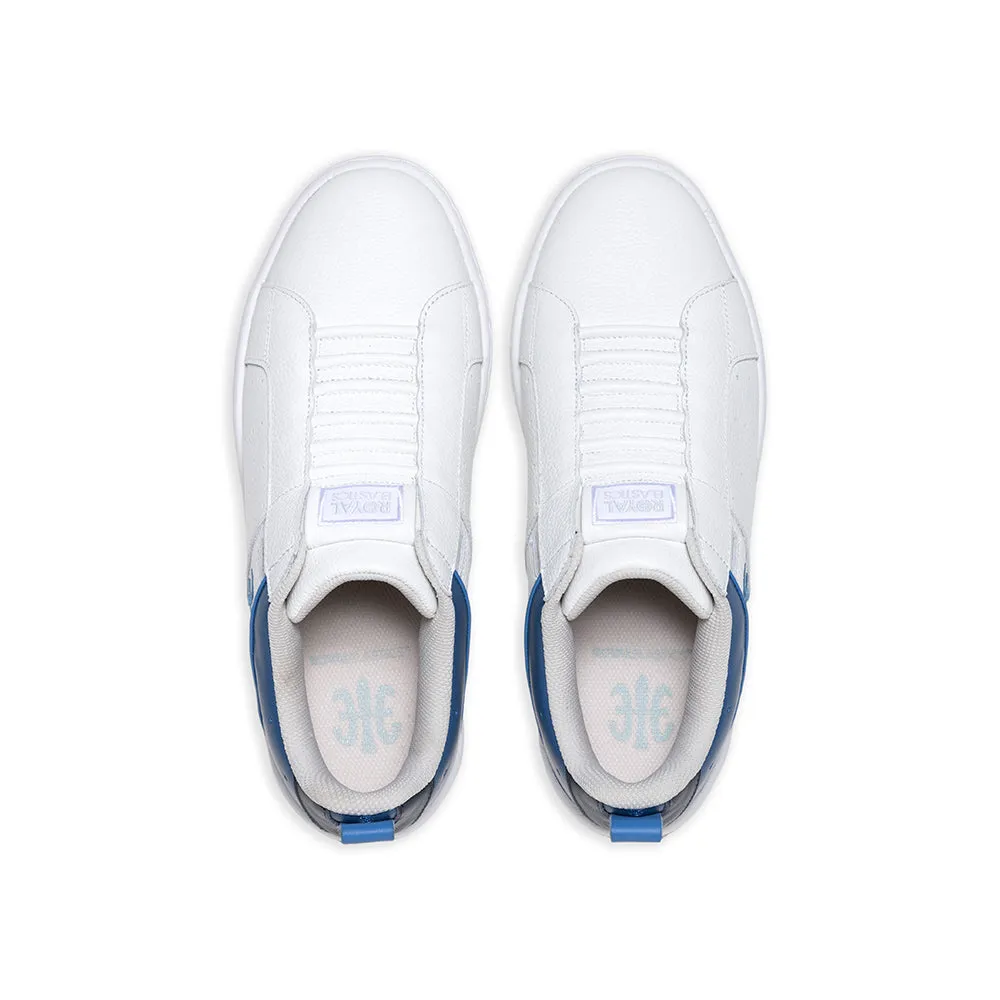 Men's Icon 2.0 White Blue Logo Leather Sneakers 06543-055