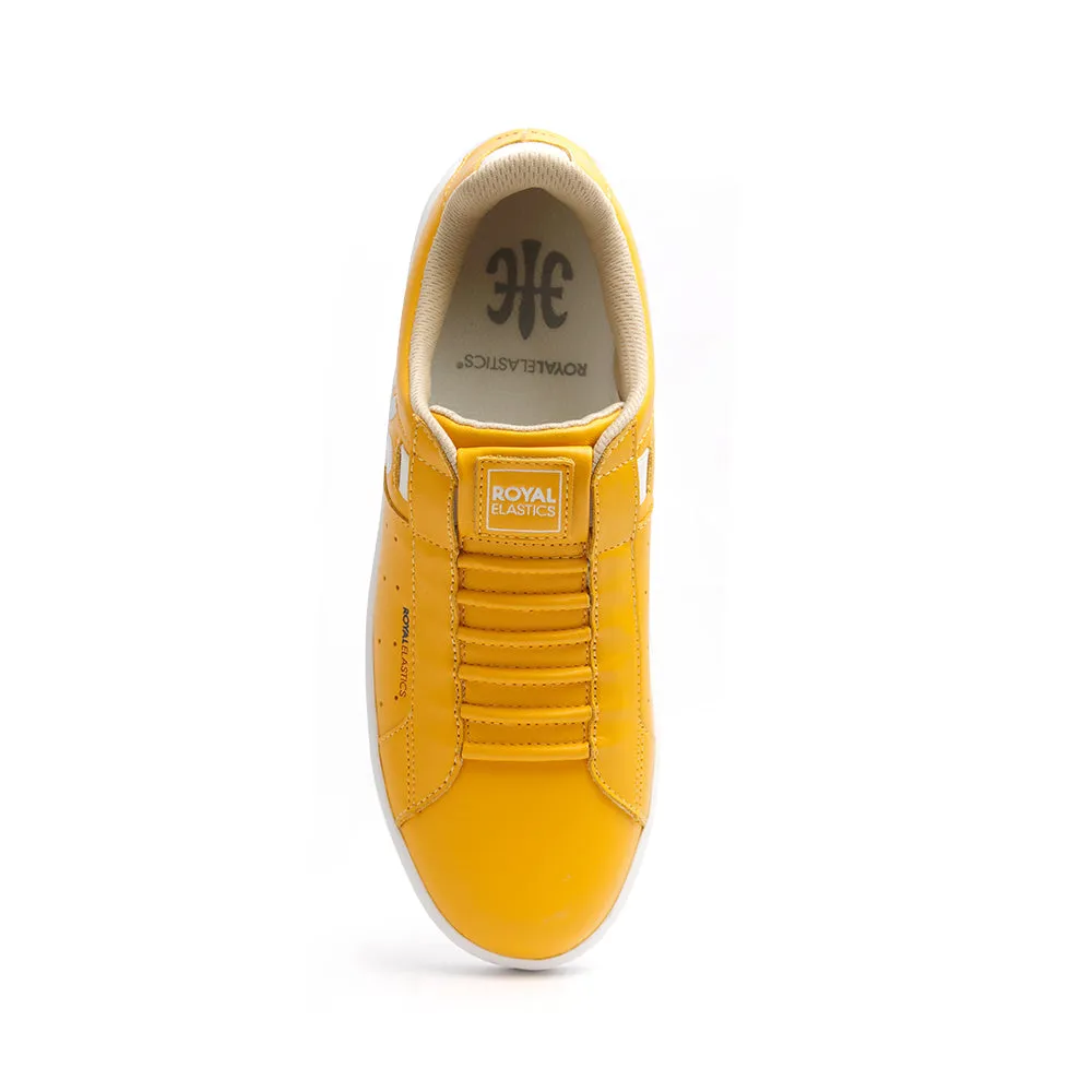 Men's Icon Genesis Spotlight Yellow White Leather Sneakers 01993-333