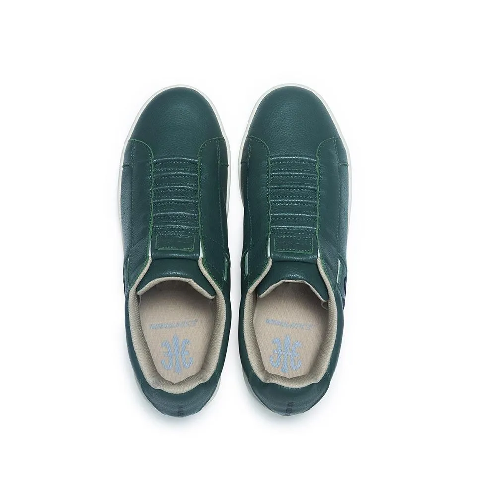 Men's Icon Green Blue Logo Leather Sneakers 01913-445