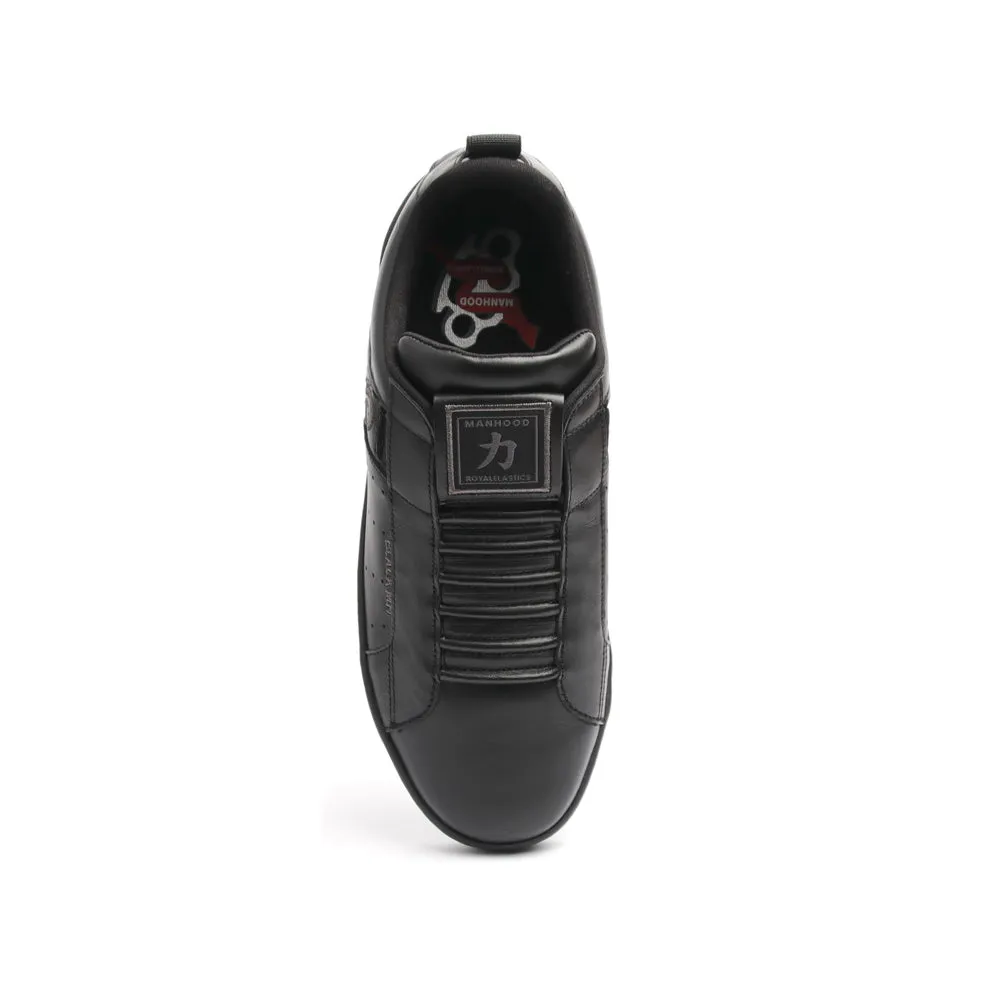 Men's Icon Manhood Black Leather Sneakers 02091-990