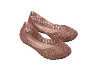 Mini Melissa Campana Papel Rose Glitter Ballerinas For Kids