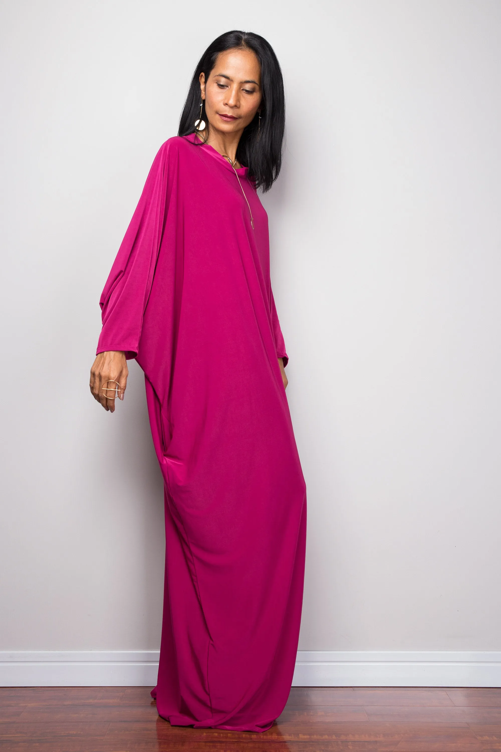 Mulberry Pink Modest Kaftan Dress